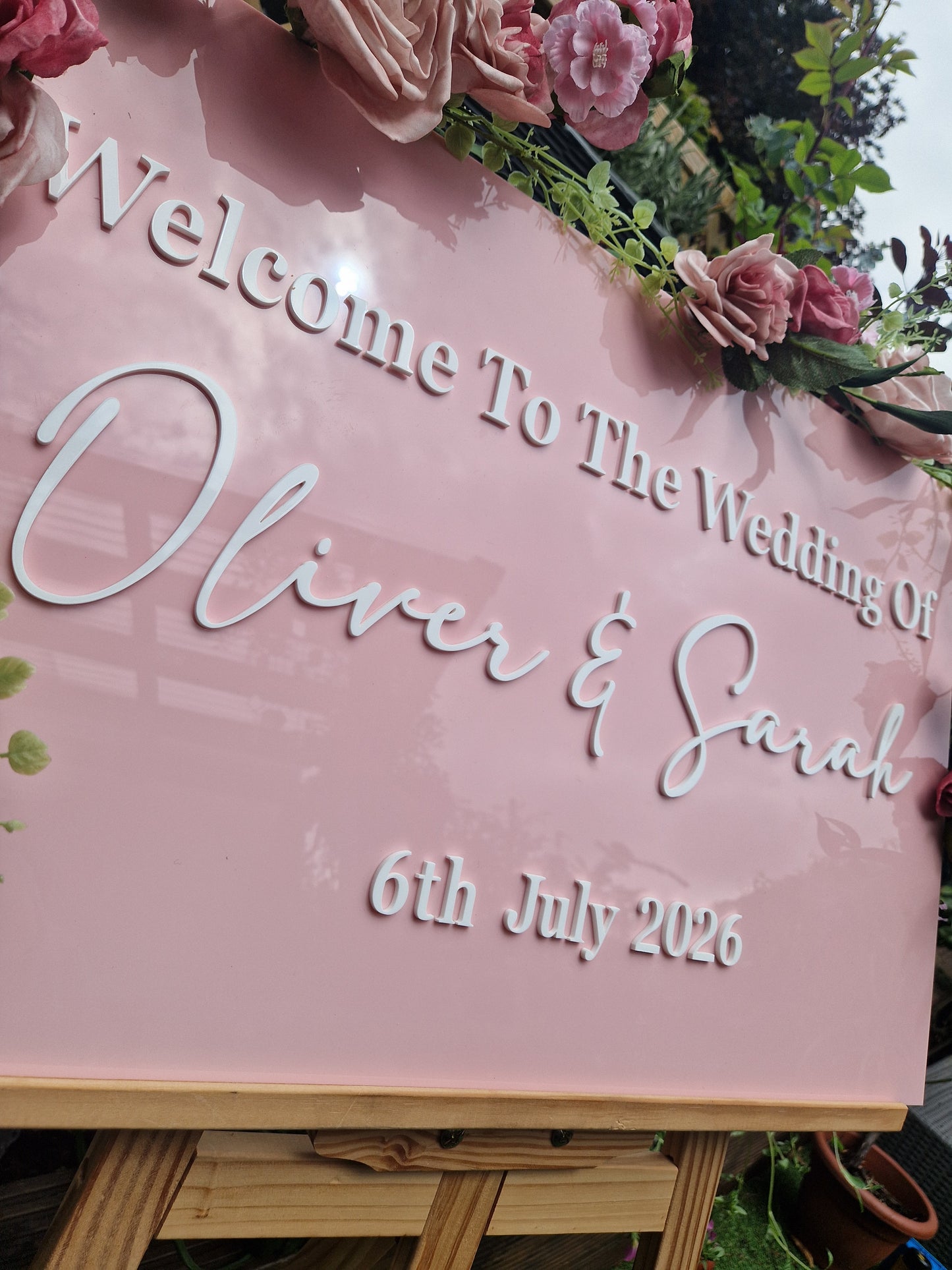 Custom Modern Acrylic Welcome To The Wedding Of Sign
