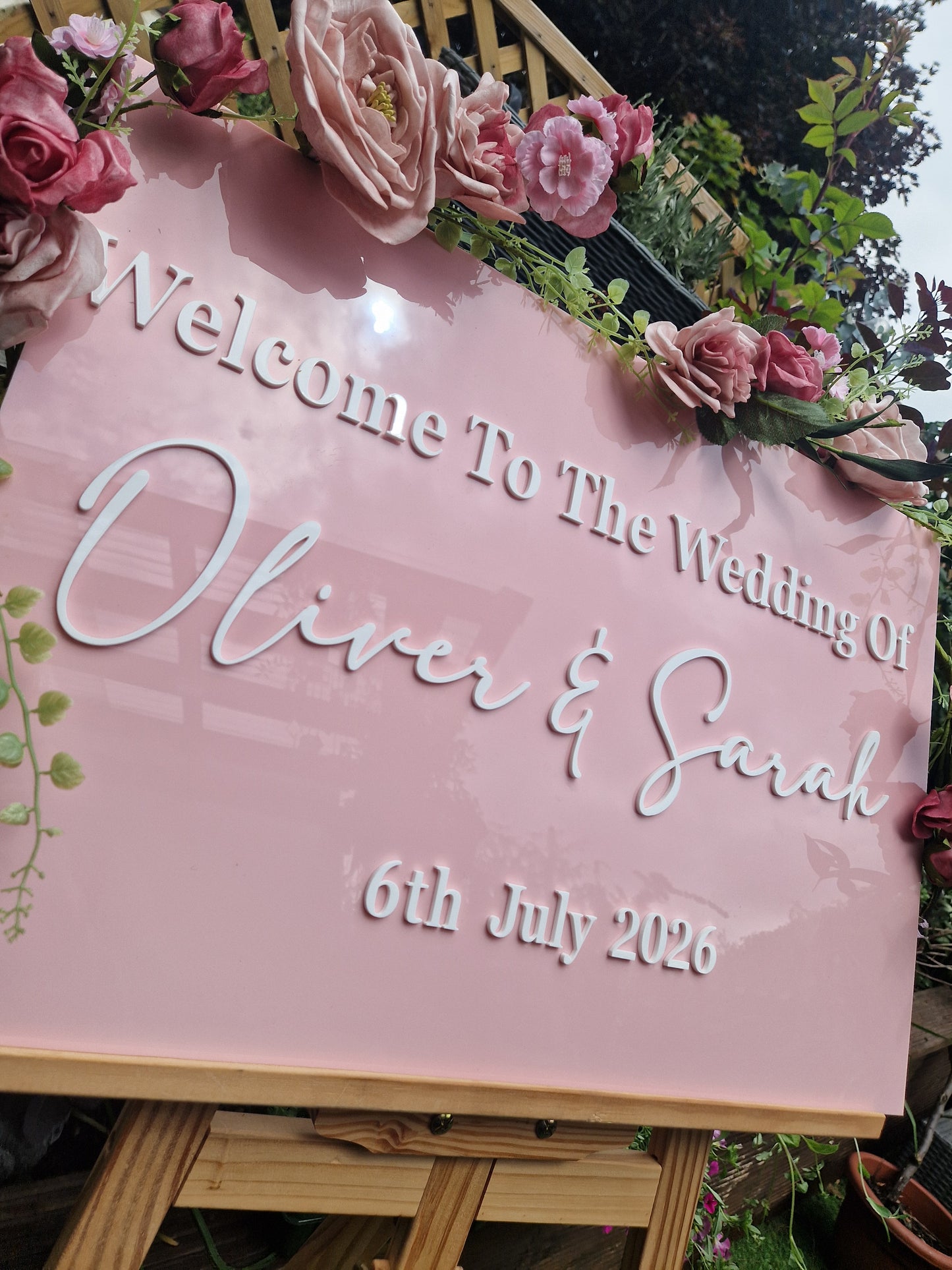 Custom Modern Acrylic Welcome To The Wedding Of Sign