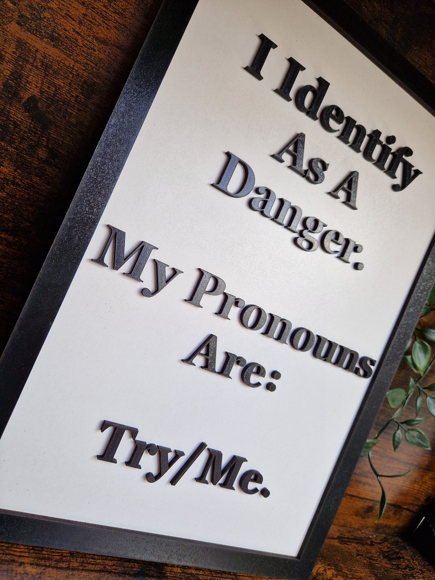 I Identify As A Danger Funny Home Decor Sign
