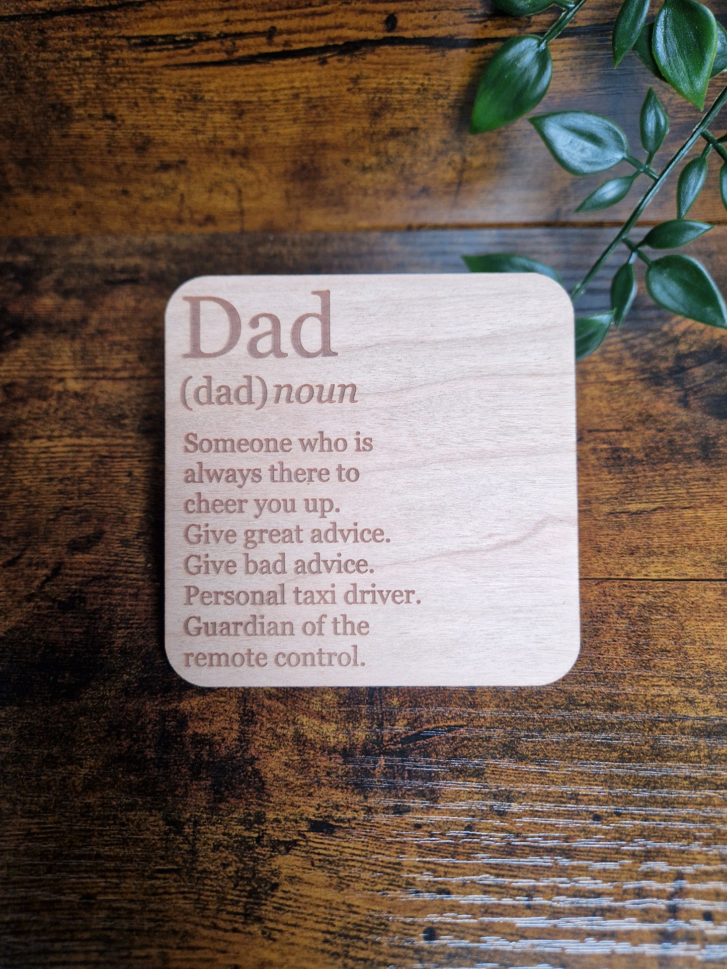 Dad, noun drinks coaster