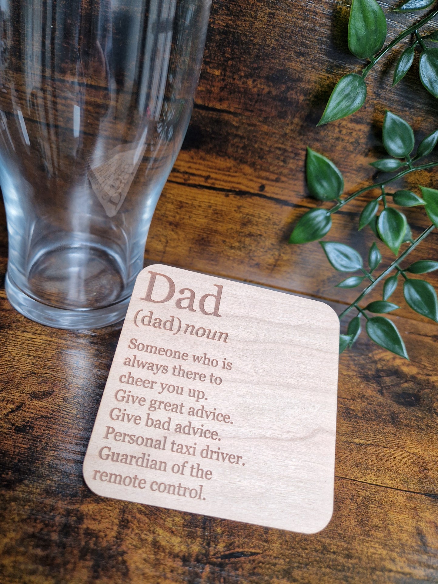Dad, noun drinks coaster
