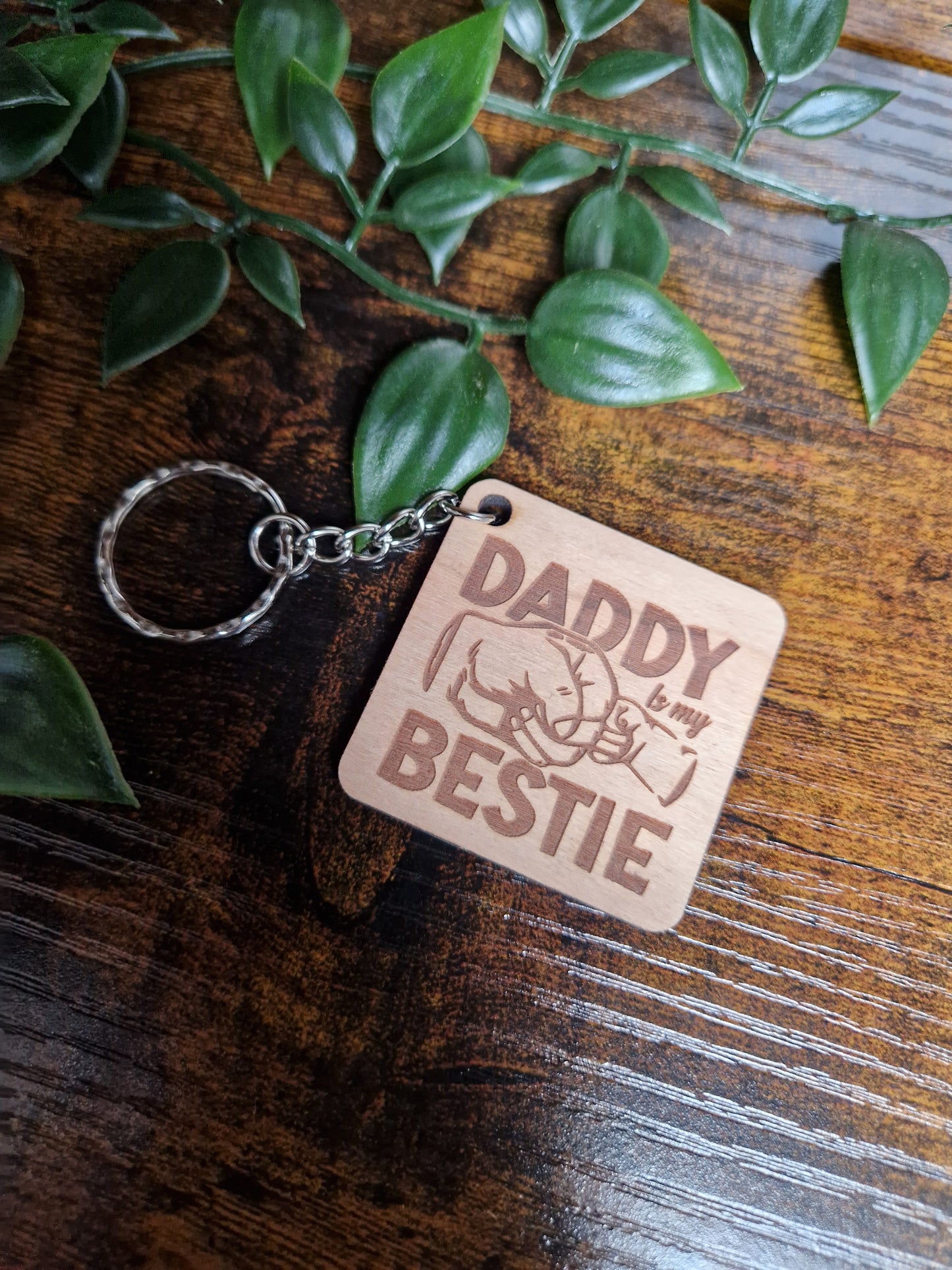 Daddy is my bestie keyring