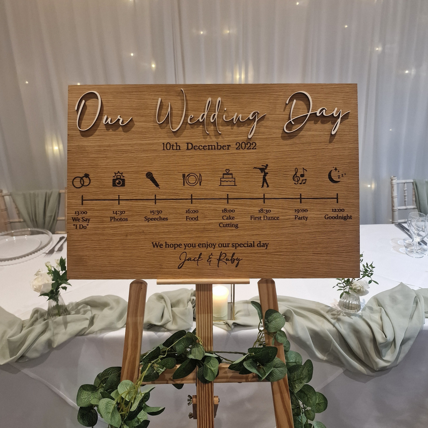 Order Of Service Wedding Sign