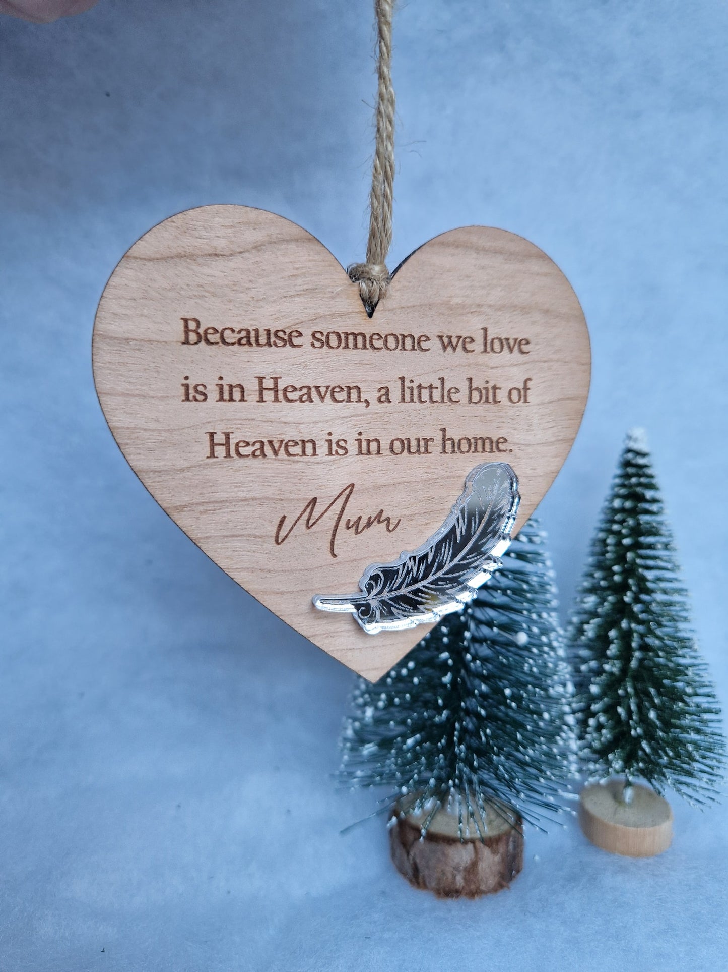 Heart shaped Heaven bauble