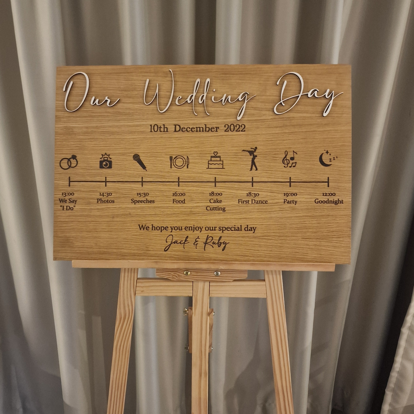 Order Of Service Wedding Sign