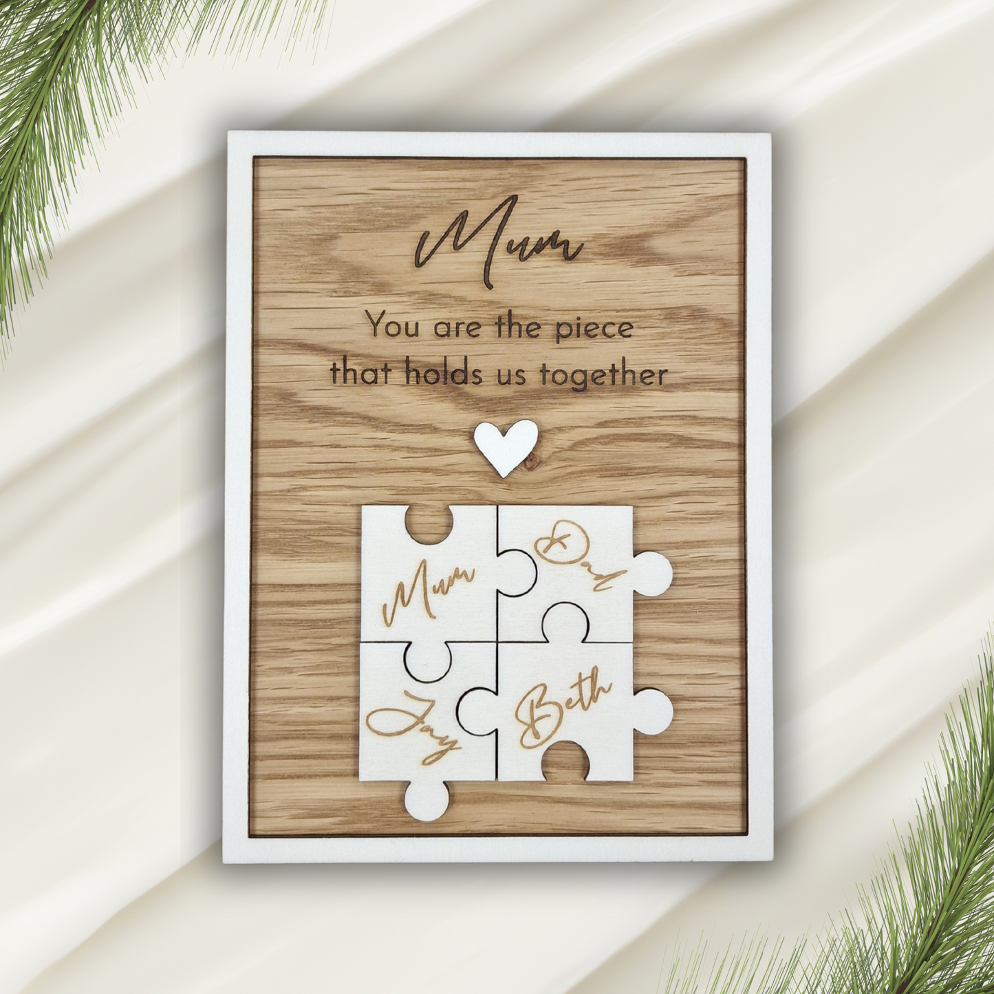 You are the piece that holds us together sign