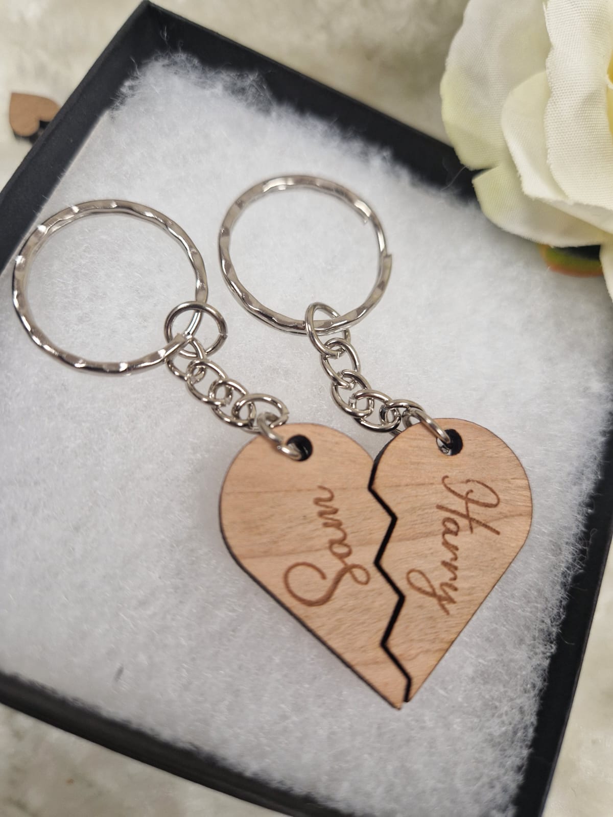Couples Heart Keyring