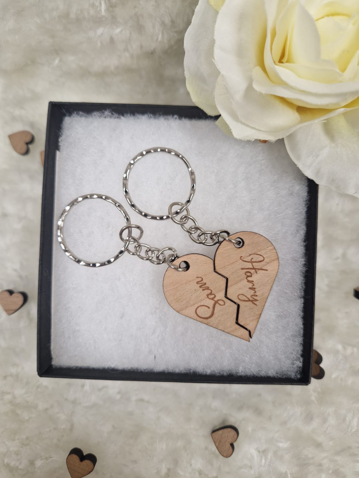 Couples Heart Keyring
