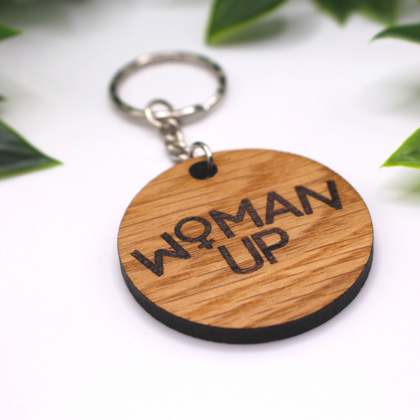 Woman Up Keyring