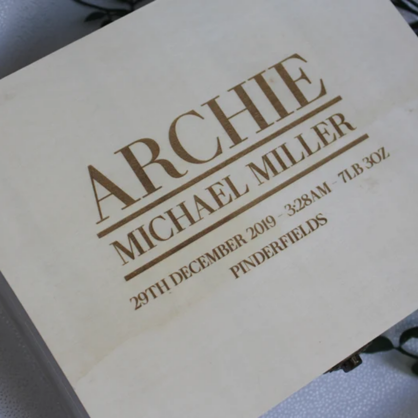 Personalised Baby Keepsake Box