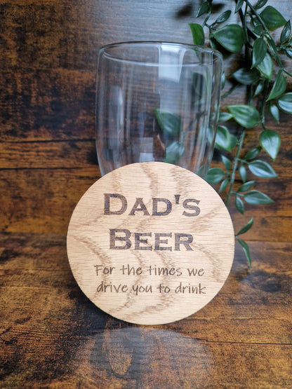 Dad's Beer/Whiskey Drinks Coaster