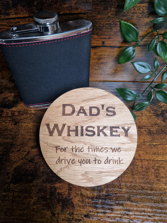 Dad's Beer/Whiskey Drinks Coaster