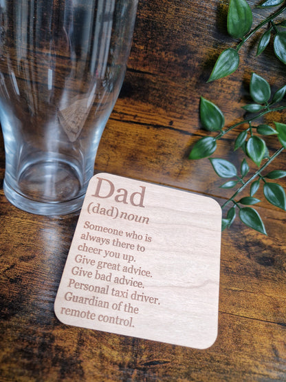 Dad, noun drinks coaster
