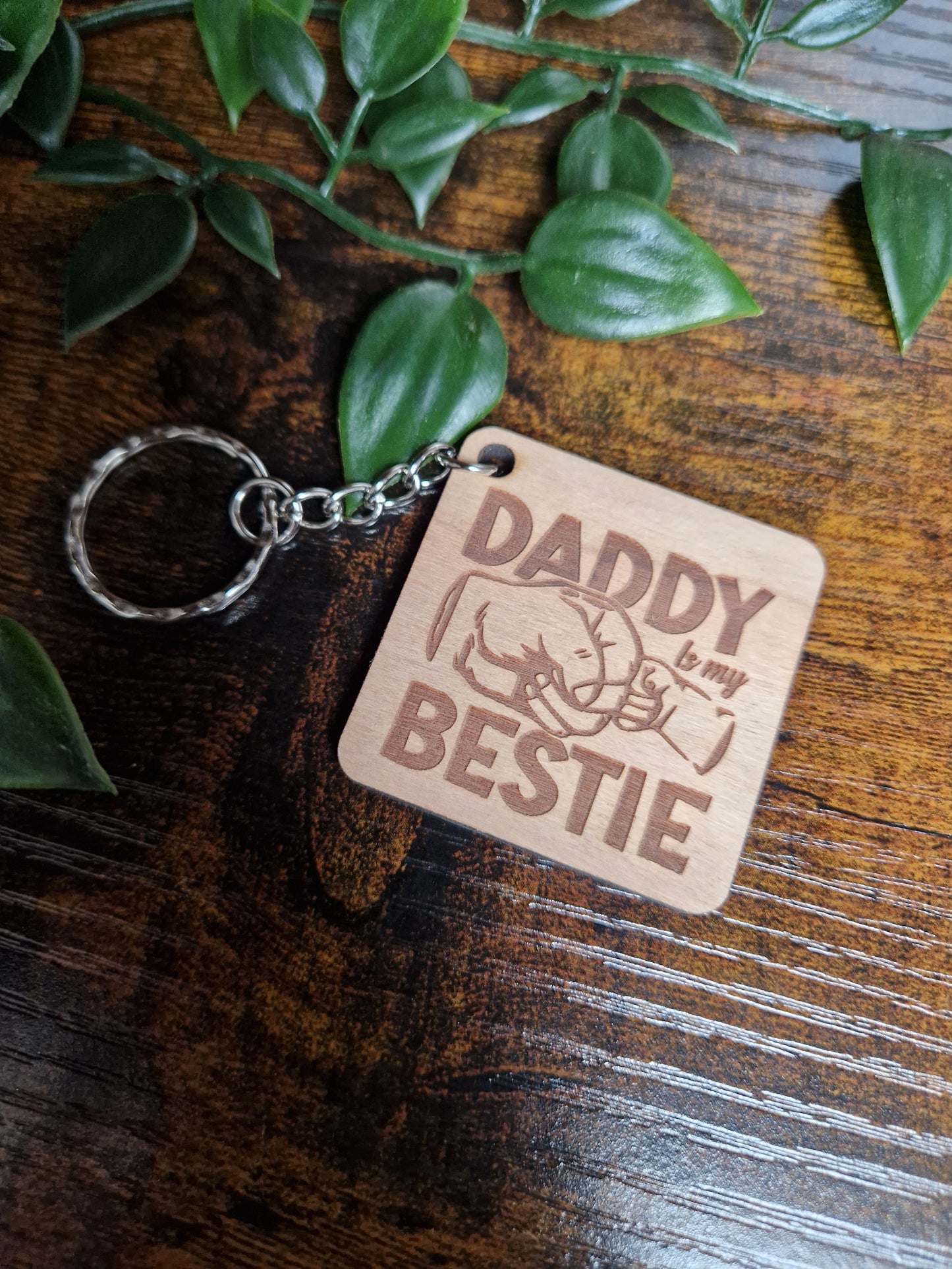 Daddy is my bestie keyring