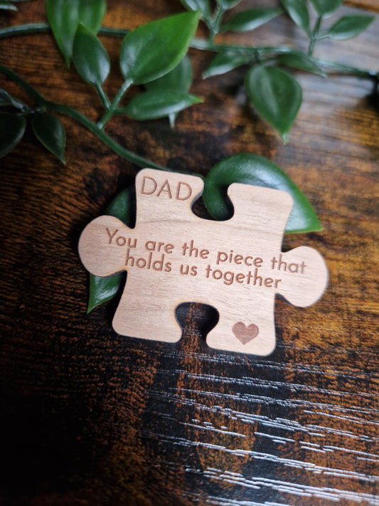 Dad Puzzle Piece Pocket Hug