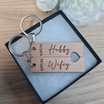 Matching Wifey & Hubby Keyrings