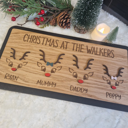 Christmas Reindeer Family Sign