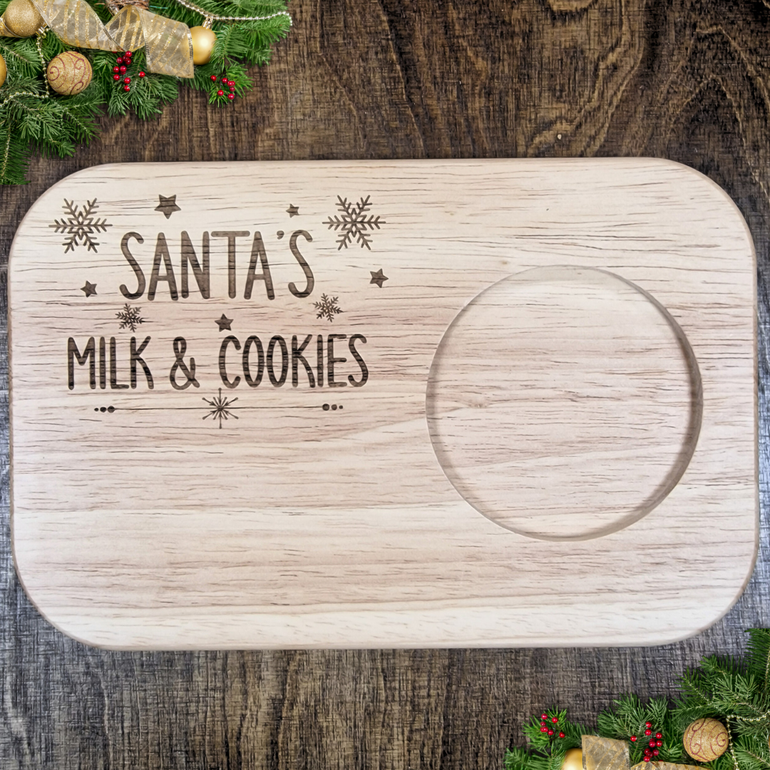 Santa's Milk & Cookies Board