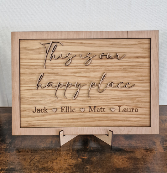 This Is Our Happy Place Family Sign