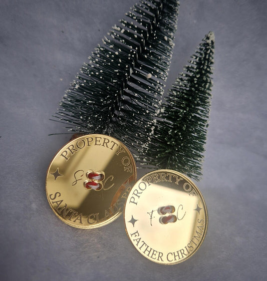 Lost Santa / Father Christmas Button
