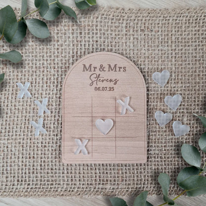 Personalised Arched Hearts & Kisses Wedding Favours