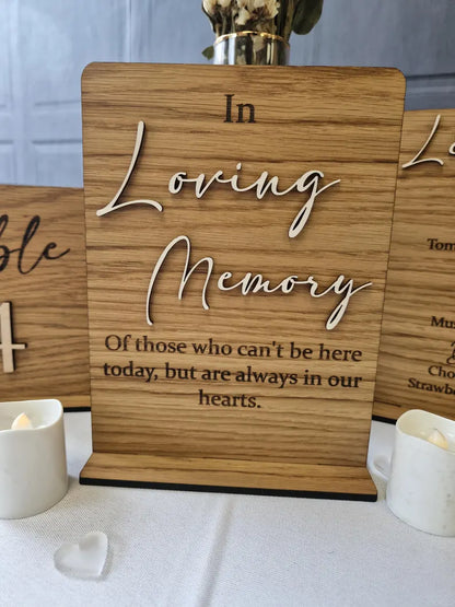 In loving memory sign