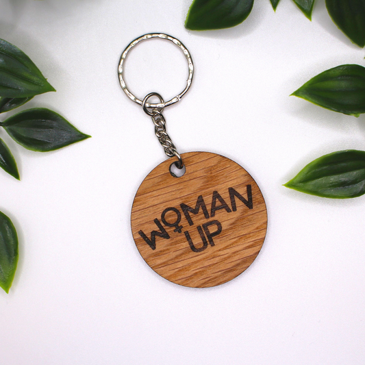 Woman Up  Keyring