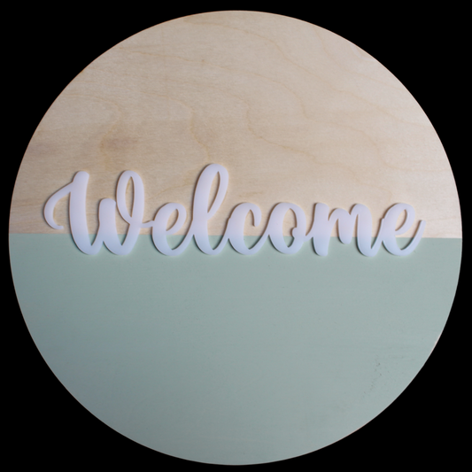 Welcome Sign - Sage