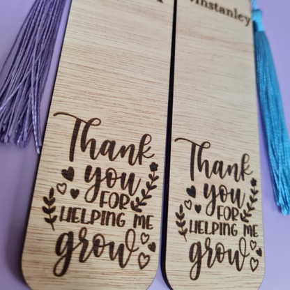 Teacher Bookmark - Helping Me Grow