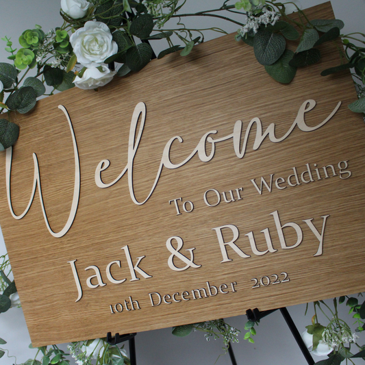 Welcome To Our Wedding 3D Sign