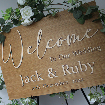 Welcome To Our Wedding 3D Sign