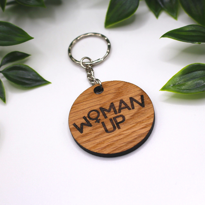 Woman Up  Keyring