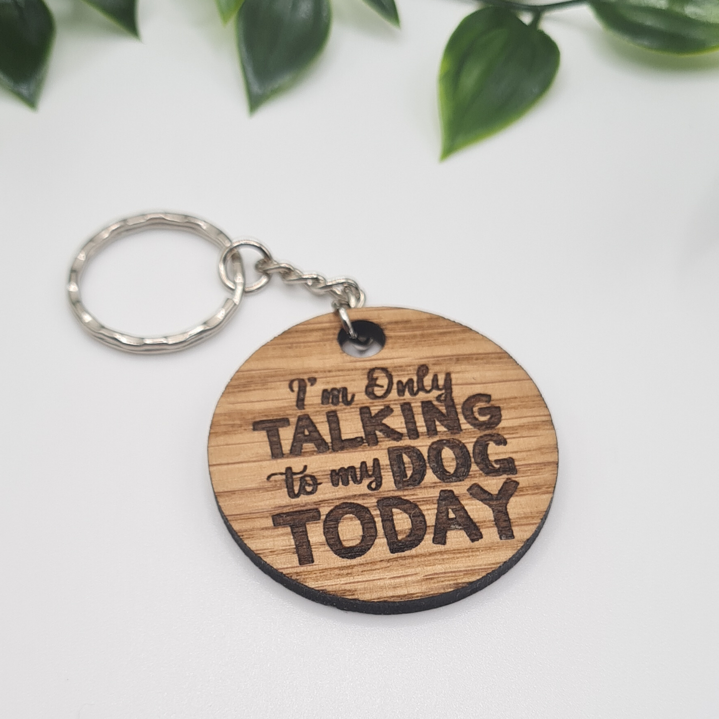 Im Only Talking To My Dog Keyring