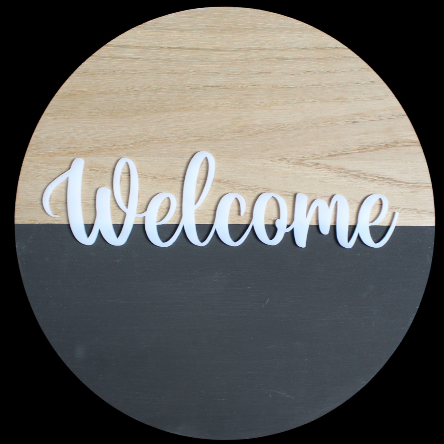 Oak Welcome Sign - Black