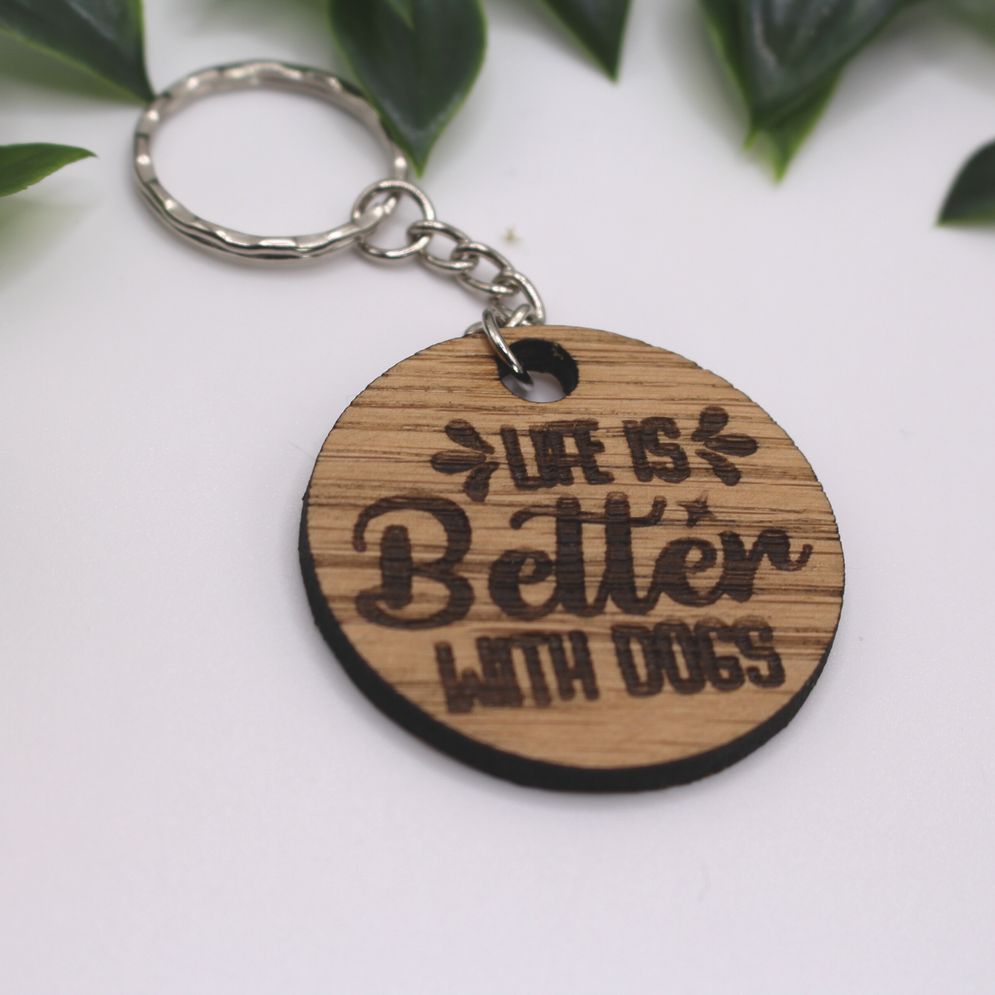 Life Is Better With Dogs Keyring