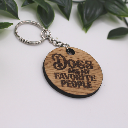 Dogs Are My Favorite People Keyring