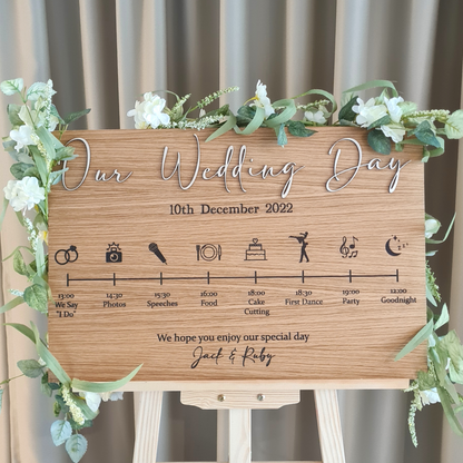 Order Of Service Wedding Sign