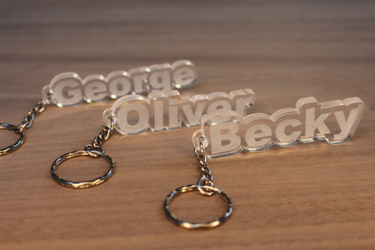 Personalised Frozen Text Keyring