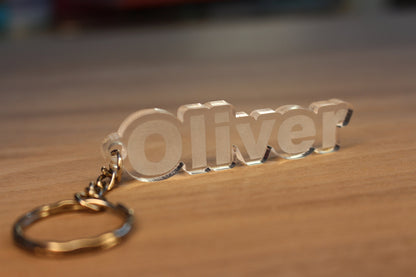 Personalised Frozen Text Keyring