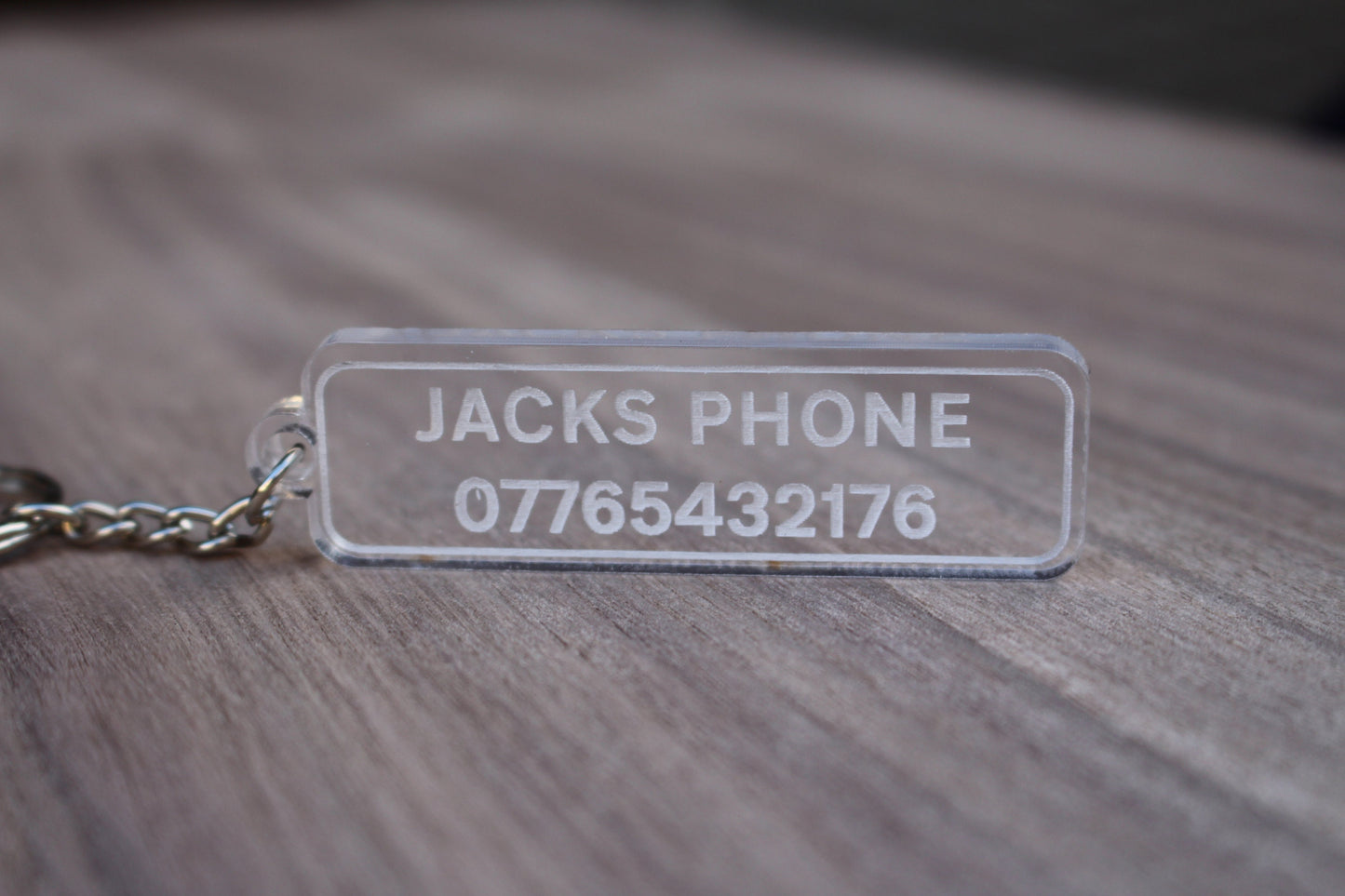 Personalised Licence Plate Style Keyring