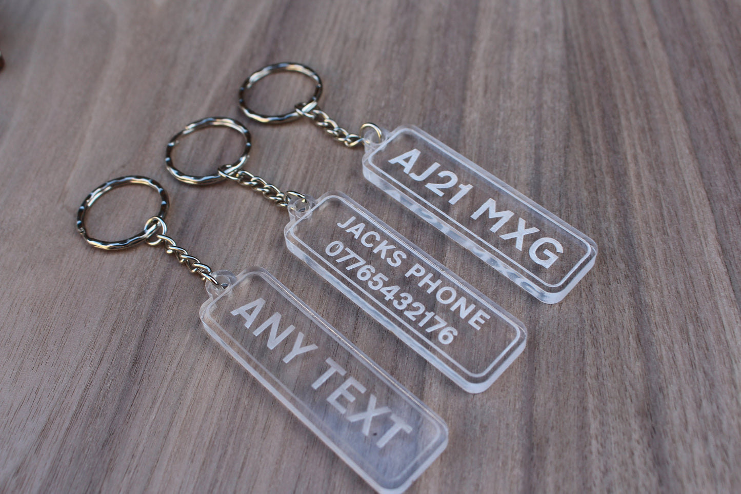 Personalised Licence Plate Style Keyring