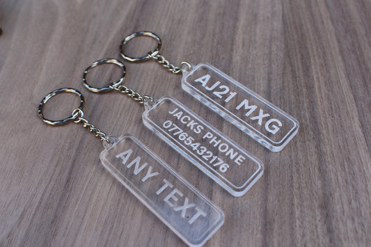 Personalised Licence Plate Style Keyring