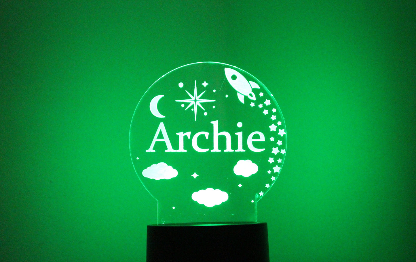 Childrens Personalised NightLight - Space Themed