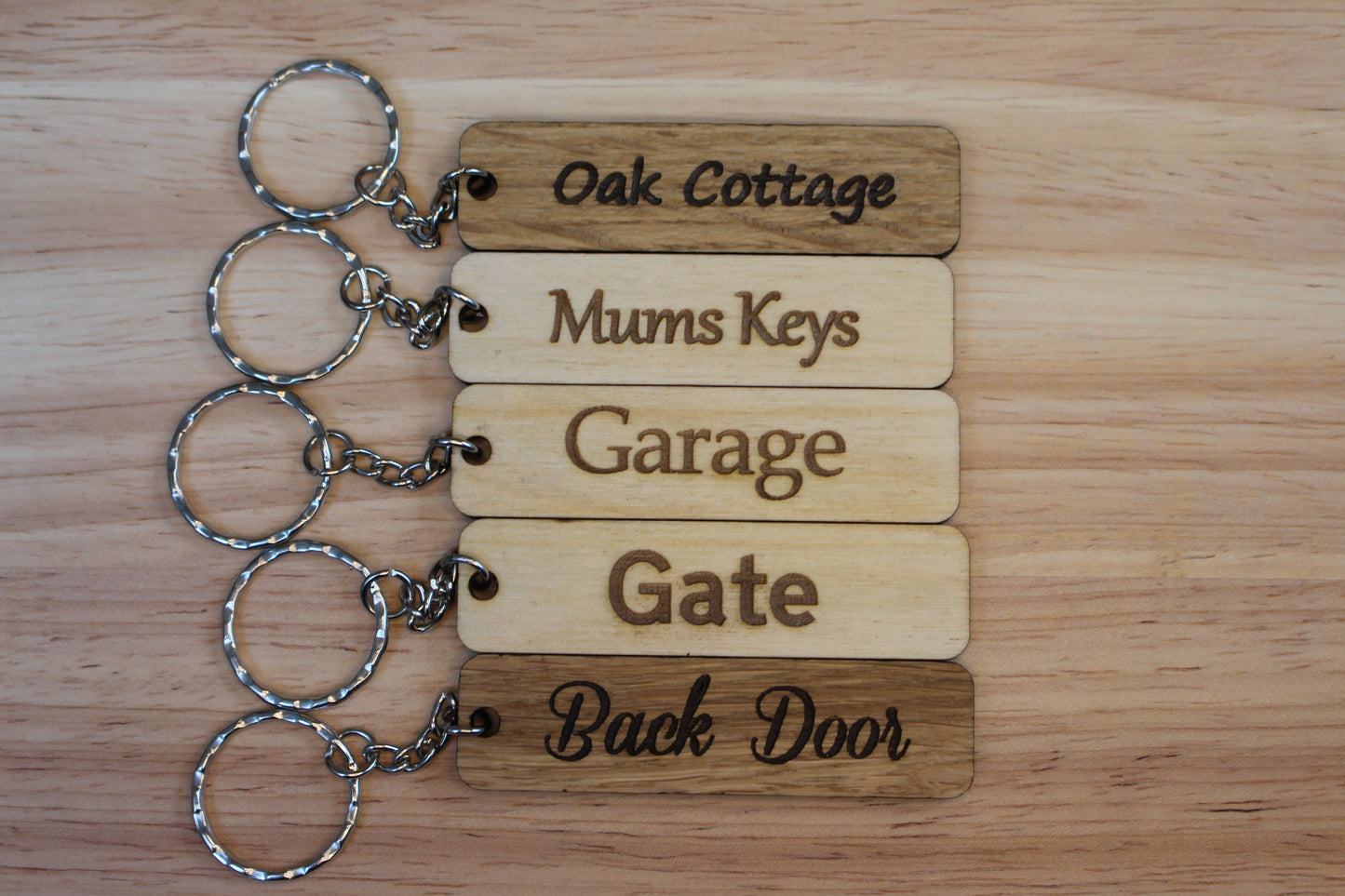 Wooden Personalised Keyring