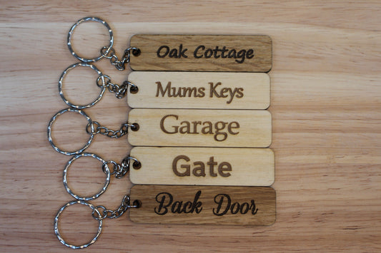 Wooden Personalised Keyring