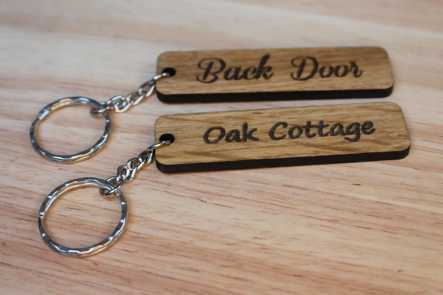 Wooden Personalised Keyring