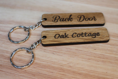 Wooden Personalised Keyring
