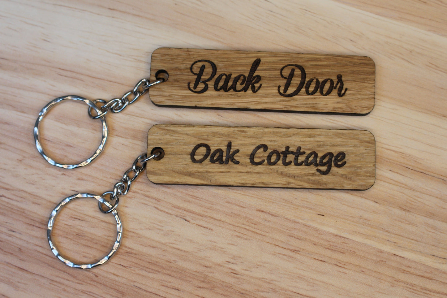 Wooden Personalised Keyring