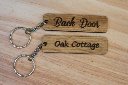 Wooden Personalised Keyring