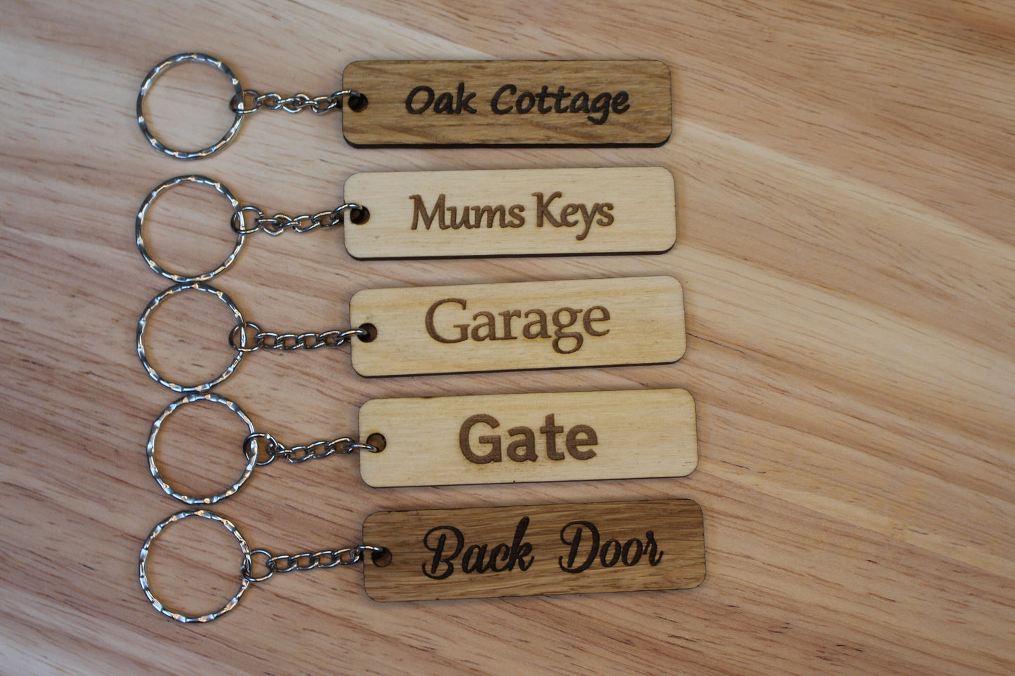 Wooden Personalised Keyring